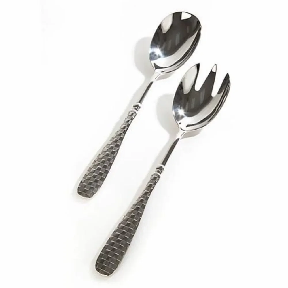 New MacKenzie-Childs Check Salad Serving Set